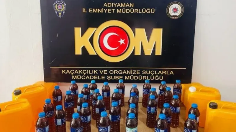 Adıyaman'da kaçak alkol ele geçirildi