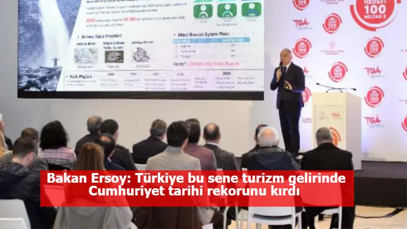 Bakan Ersoy: Türkiye bu sene turizm gelirinde Cumhuriyet tarihi rekorunu kırdı 