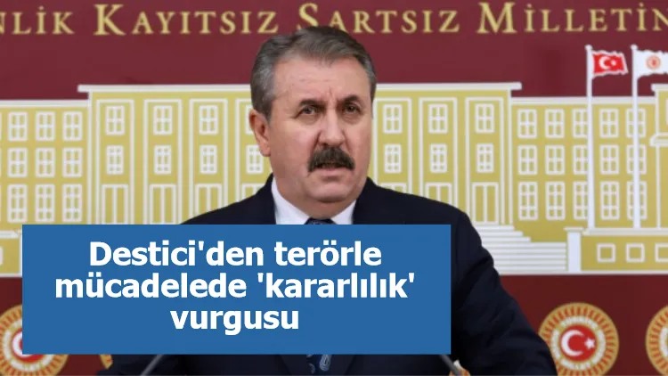 Destici'den terörle mücadelede 'kararlılık' vurgusu