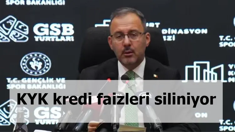 KYK kredi faizleri siliniyor