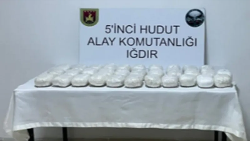 Iğdır hududunda 32 kilogram uyuşturucu madde ele geçirildi