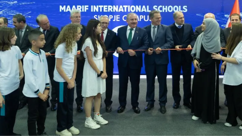 TBMM Başkanı Şentop, Üsküp'te Maarif Okulları'nın kampüsünü açtı