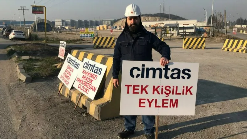 Bursa Serbest Bölge'de tek kişilik eylem