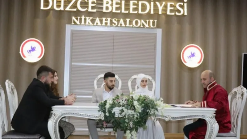 Düzce'de nikah işlemlerinde yüzde 15 artış