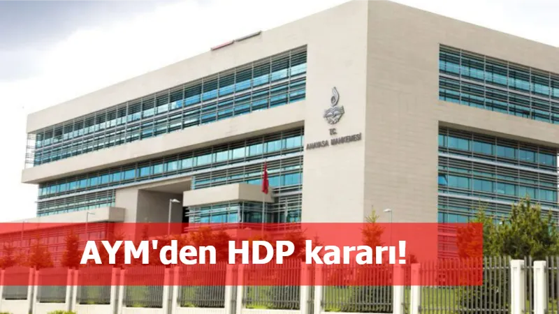 AYM'den HDP kararı!