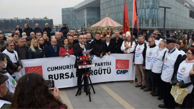Bursa'da CHP'lilerden maaş zamlarına 'meydan' tepkisi