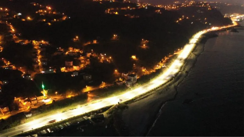 Rize Bozkale-Söğütlü arası ışıklandırıldı