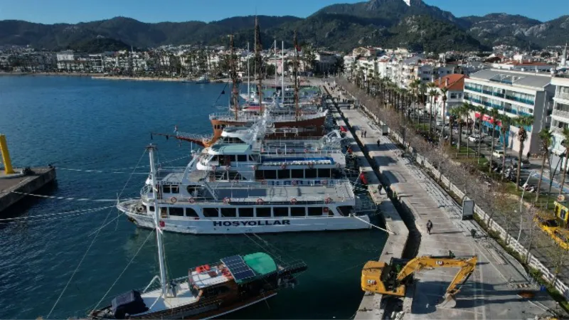 Marmaris Limanı yenilenen yüzüyle hizmet verecek