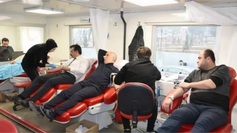 Bursa Yenişehir'de kan bağışına yoğun ilgi