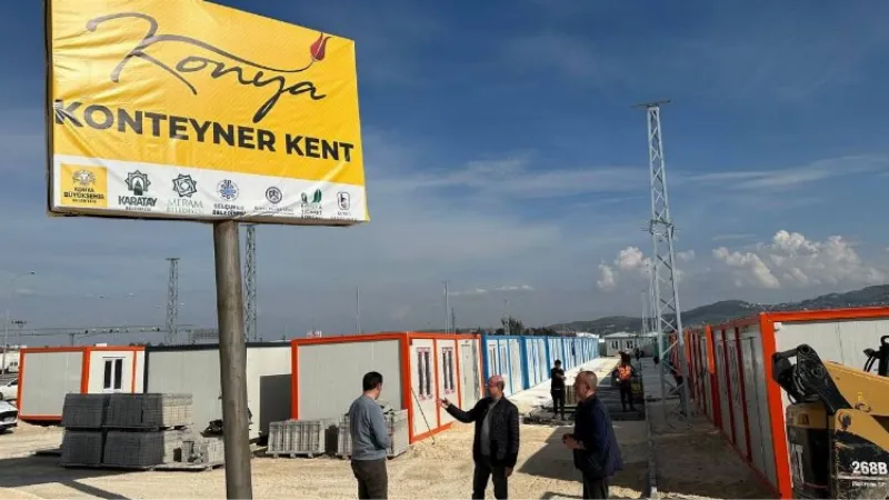 Selçuklu'dan Hatay'daki 'Konya Konteyner Kent'e inceleme