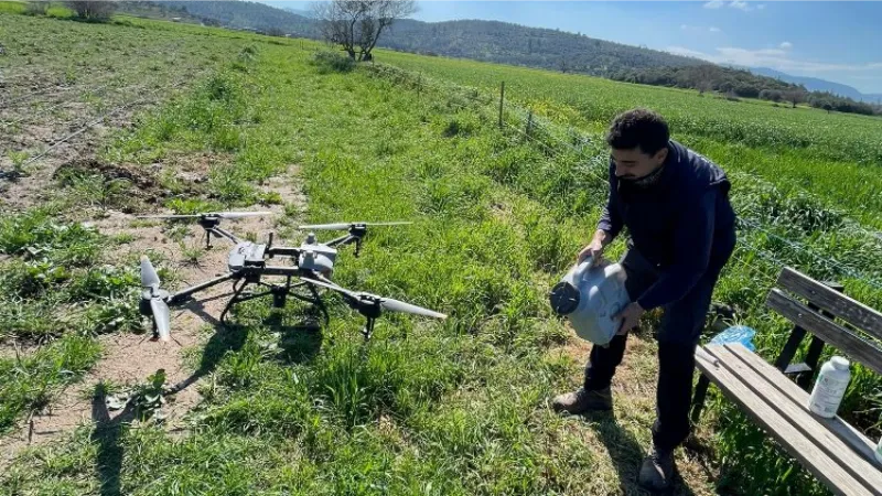 Bodrum'da zirai drone çiftçilerin hizmetinde