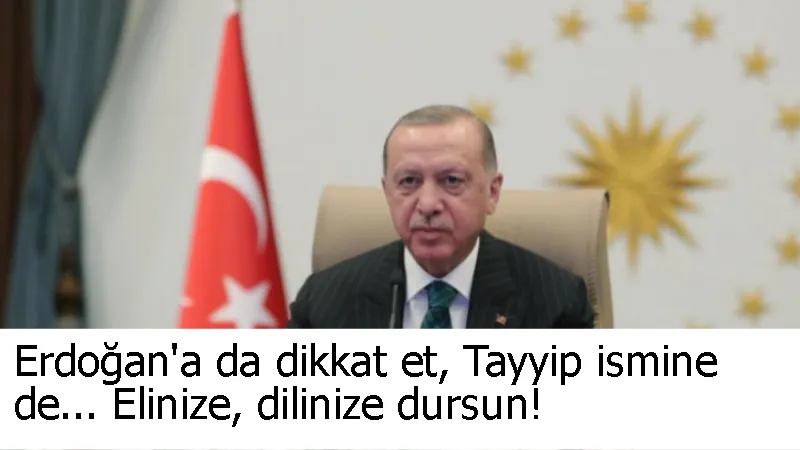 Erdoğan'a da dikkat et, Tayyip ismine de... Elinize, dilinize dursun!