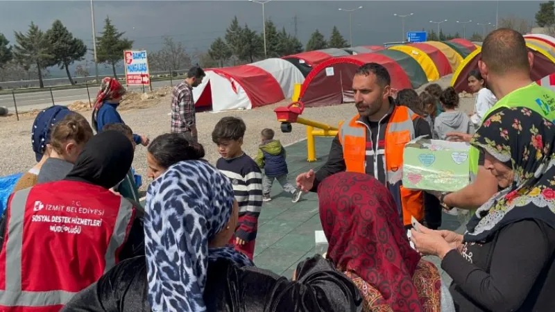 İzmit'in Kahramanmaraş'taki 'çadırkent'inde yaşam başladı