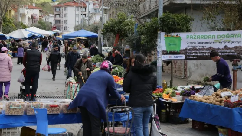 Efes Selçuk'ta pazar atıkları gübreye dönüşecek