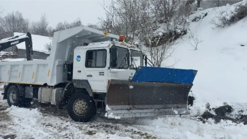 Sakarya'da yoğun kar alan grup yolları açılıyor