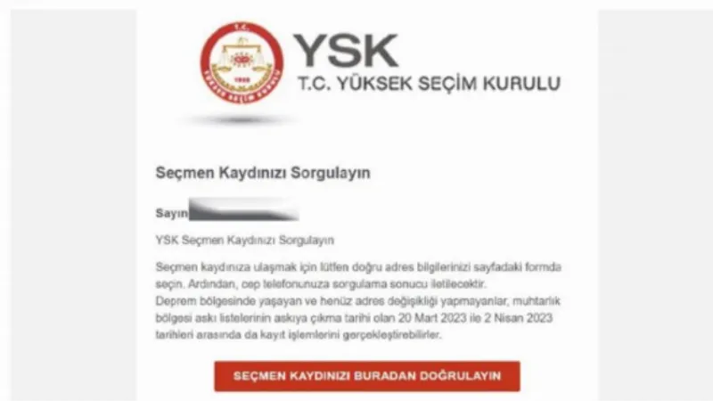 'Sorgulayın' e-postasına dikkat!