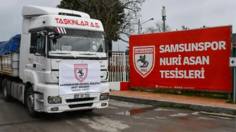 Samsunspor yardım TIR’ları yola çıktı, Hüseyin Eroğlu açıklamalarda bulundu