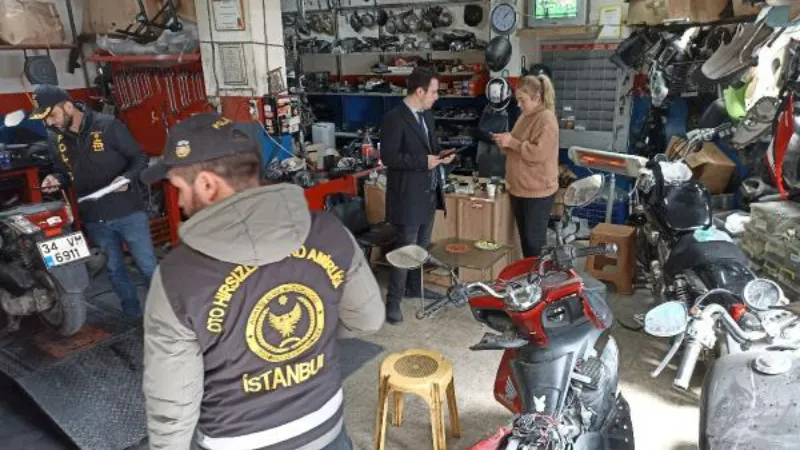 İstanbul'da motosiklet tamirhanelerinde denetim 