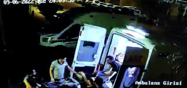Tokat'ta silahlı saldırıya uğrayan meclis üyesinin hastaneye getirilişi kamerada