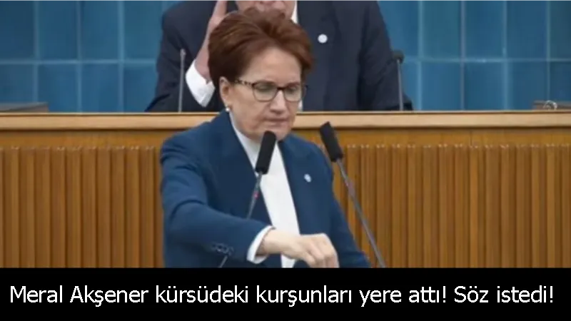 Meral Akşener kürsüdeki kurşunları yere attı! Söz istedi!