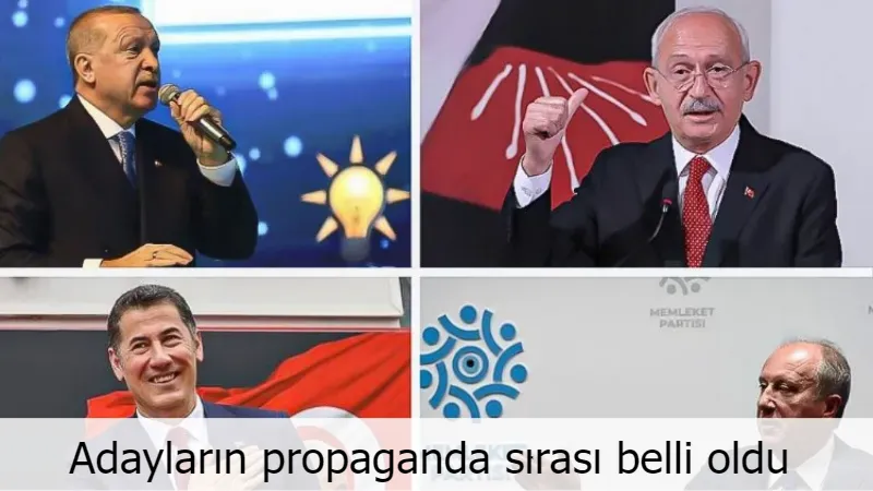 Adayların propaganda sırası belli oldu