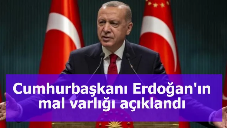 Cumhurbaşkanı Erdoğan'ın mal varlığı açıklandı