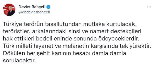 Bahçeli: Teröristleri aklamaya çalışan kim varsa mağlup ve mahkum edilecek