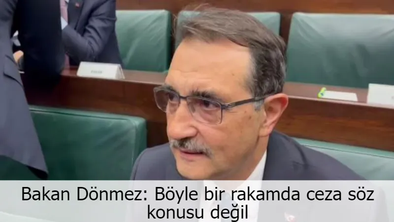 Bakan Dönmez: Böyle bir rakamda ceza söz konusu değil