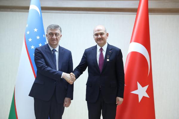 İçişleri Bakanı Soylu, Özbekistanlı mevkidaşıyla görüştü