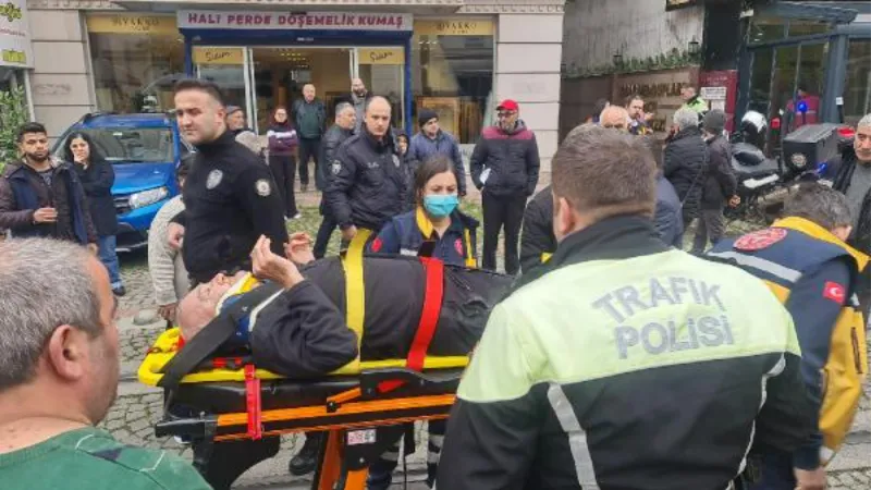 Dengesini kaybedip düşerken tramvaya çarptı, yaralandı