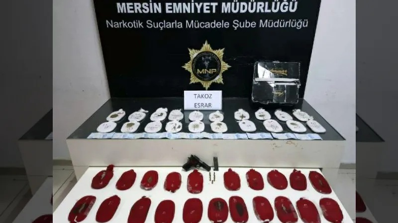 Mersin'de 7 kilo 950 gram esrar ele geçirildi: 2 gözaltı