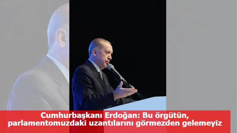 Cumhurbaşkanı Erdoğan: Bu örgütün, parlamentomuzdaki uzantılarını görmezden gelemeyiz