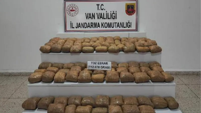 Van'da arazide 112 kilo esrar ele geçirildi