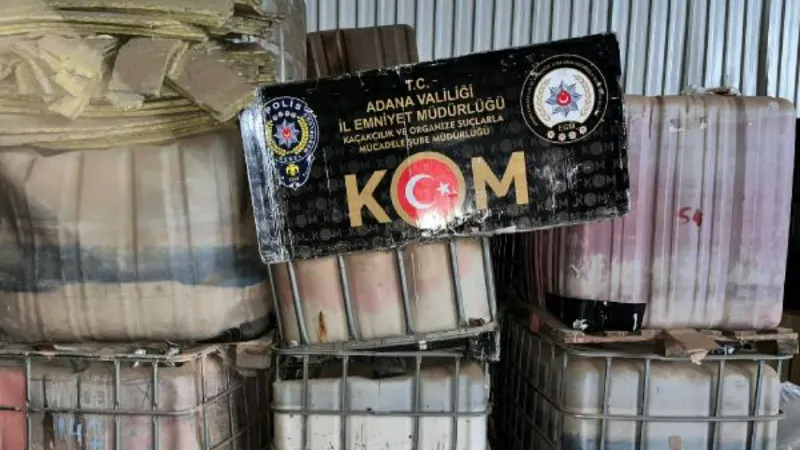 Adana 154 bin litre 'kaçak akaryakıt' ele geçirildi