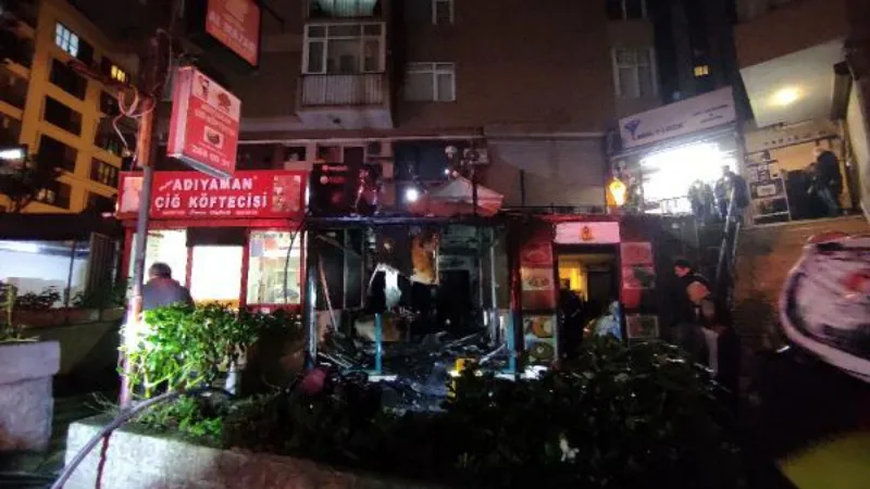 Şişli'de motosikletten benzin döküldü, tamirhane alev alev yandı