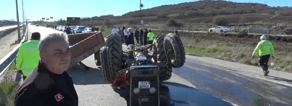 Samsun'da tanker traktöre çarptı: 1 ağır yaralı