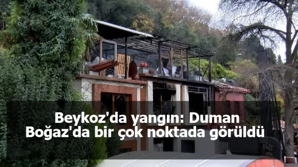 Beykoz'da yangın: Duman Boğaz'da bir çok noktada görüldü 