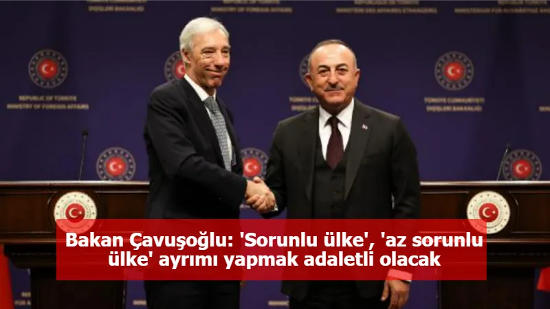 Bakan Çavuşoğlu: 'Sorunlu ülke', 'az sorunlu ülke' ayrımı yapmak adaletli olacak