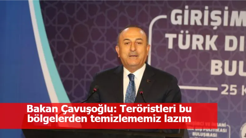 Bakan Çavuşoğlu: Teröristleri bu bölgelerden temizlememiz lazım