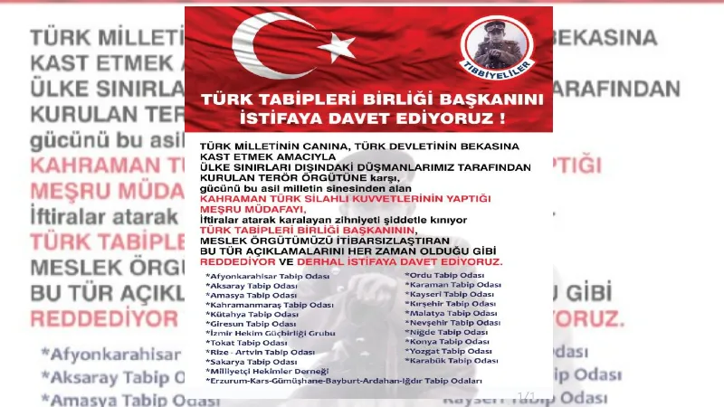 Tabipler Odası'ndan, TTB Başkanı Fincancı'ya istifa daveti