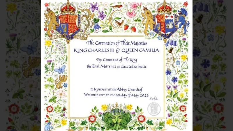 Kral 3. Charles’ın taç giyme töreninin davetiyesi tanıtıldı