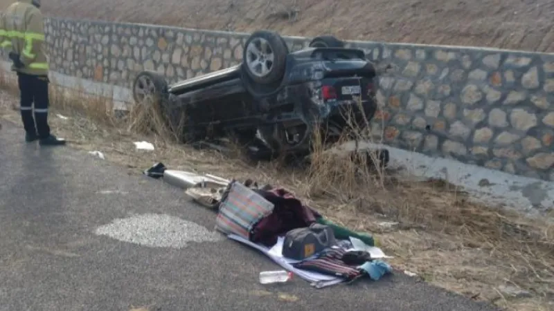 Kırıkkale'de takla atan otomobil, ters döndü: 1 ölü, 3 yaralı