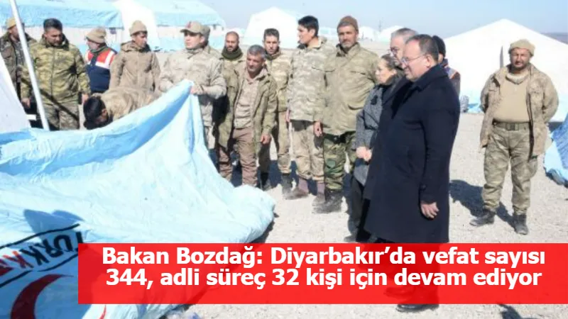 Bakan Bozdağ: Diyarbakır’da vefat sayısı 344, adli süreç 32 kişi için devam ediyor