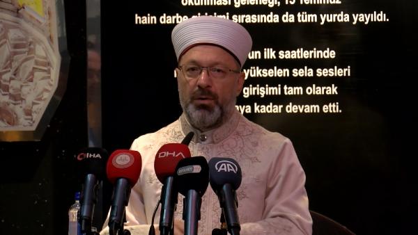 Diyanet İşleri Başkanlığı'nda '15 Temmuz' köşesi oluşturuldu