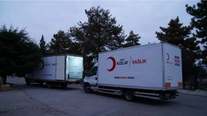 Kızılay'ın mobil sağlık araçları köylerde tarama yapacak