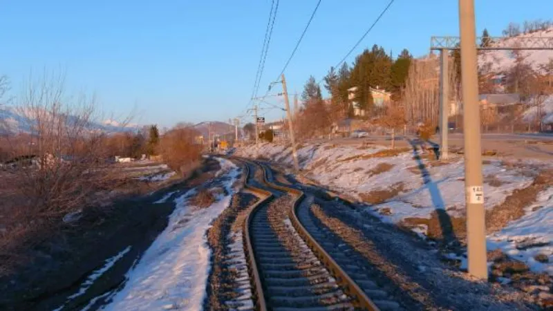 Gölbaşı'nda yamulan tren rayları havadan görüntülendi