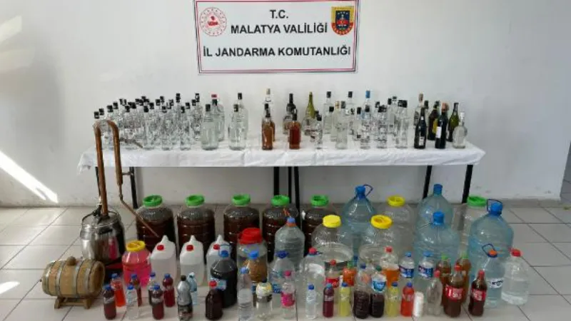 Malatya'da 588 litre sahte içki ele geçirildi; 10 gözaltı
