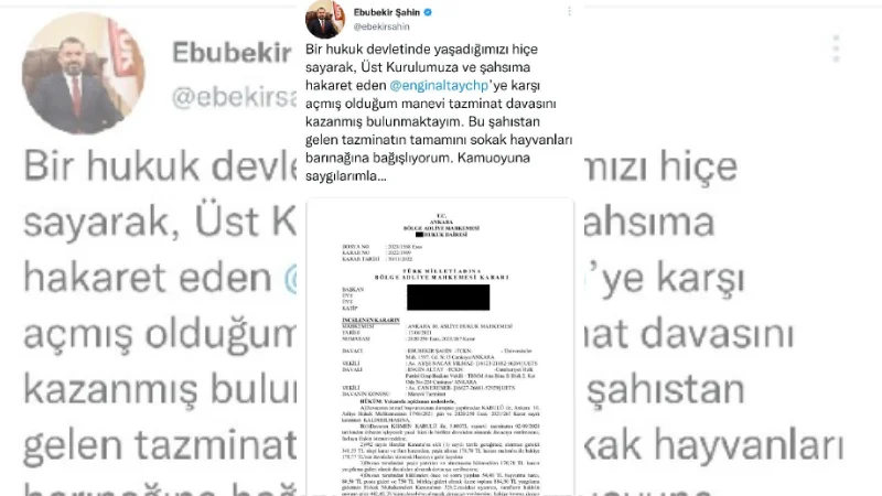 RTÜK Başkanı Şahin, CHP'li Altay'a karşı açtığı 'tazminat' davasını kazandı