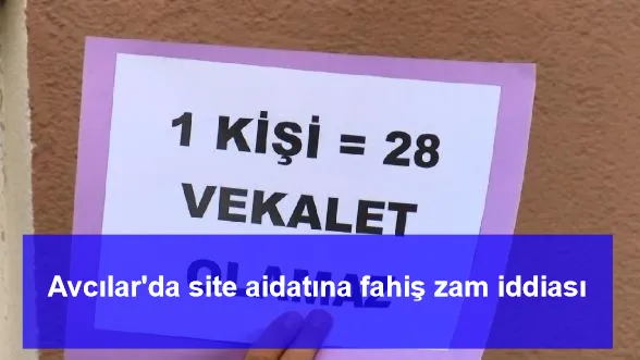 Avcılar'da site aidatına fahiş zam iddiası 