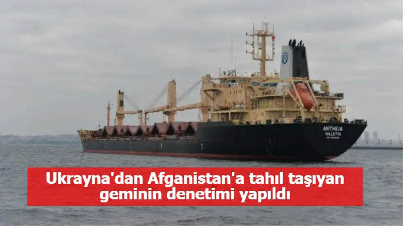 Ukrayna'dan Afganistan'a tahıl taşıyan geminin denetimi yapıldı